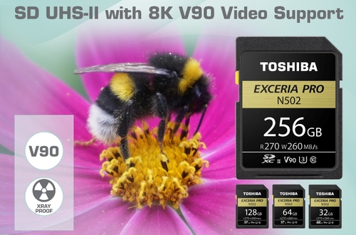 Toshiba представляет карты памяти N502, позволяющие записывать видео в формате 8K