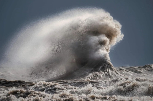 Невероятная парейдолия, запечатлённая в бушующих волнах