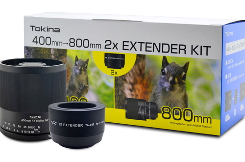 Tokina представила комплект из объектива SZX SUPER TELE 400 mm F8 и телеконвертёра SZ 2X (TA-020)