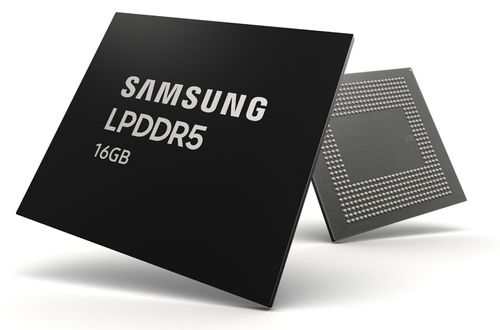 Samsung увеличила объем модулей памяти LPDDR5 DRAM до 16 Гбайт