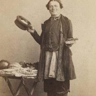 Вильям Каррик. Продавец фруктов. Гостиный двор, Санкт Петербург. 1860-е.