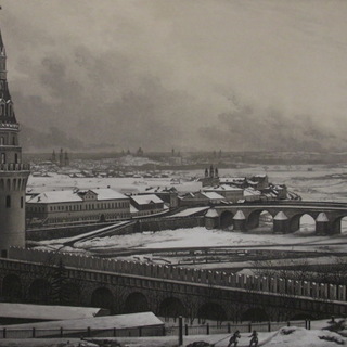 Зима.Кремль 19 век