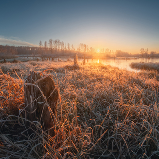 Морозное утро на реке Мильчус