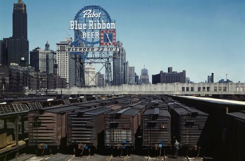 Фотоархив: яркие цветные фотографии железнодорожных станций Чикаго, 1940 г.