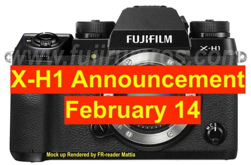 Fujifilm анонсирует X-H1 в феврале 2018 года.