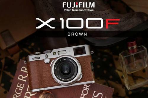 Fujifilm X-100F в коричневом варианте корпуса.