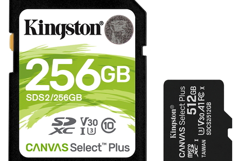 Kingston представляет линейку карт памяти microSD и SD: Canvas Select Plus