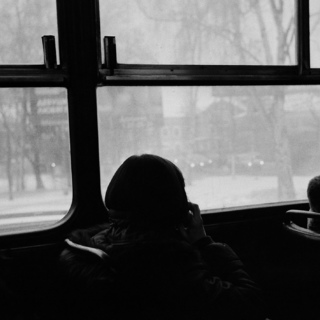 Окно в автобусе...