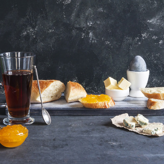 Ingredients for a tasty and healthy homemade Breakfast. Sweet home. Horizontal. General plan. Happiness.