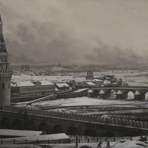 Зима.Кремль 19 век / Москва. Три утопии