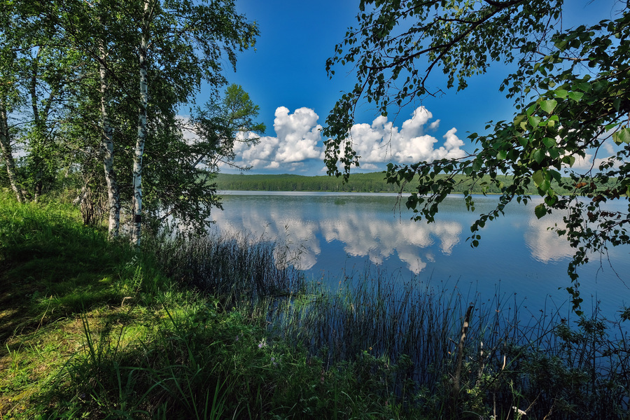 Облака в озере