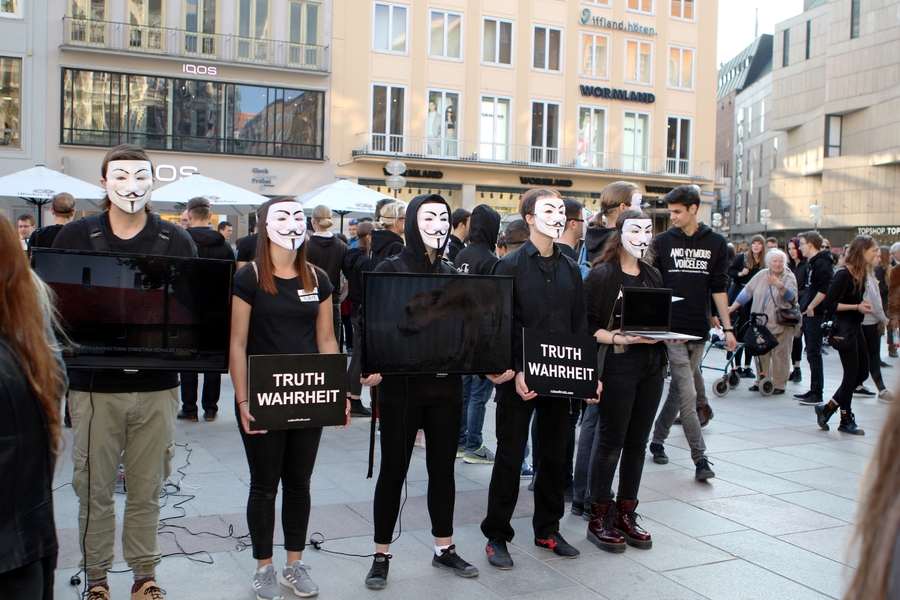 Защита интернета, Бавария, Мюнхен, Мариенплац 03.2019