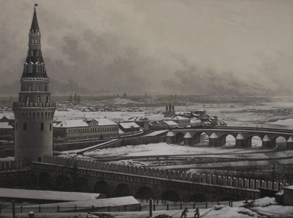 Зима.Кремль 19 век