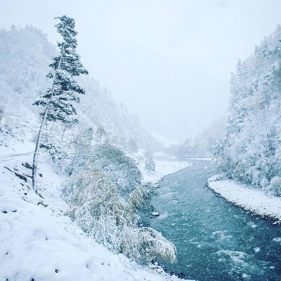 Зимний пейзаж Дагестана